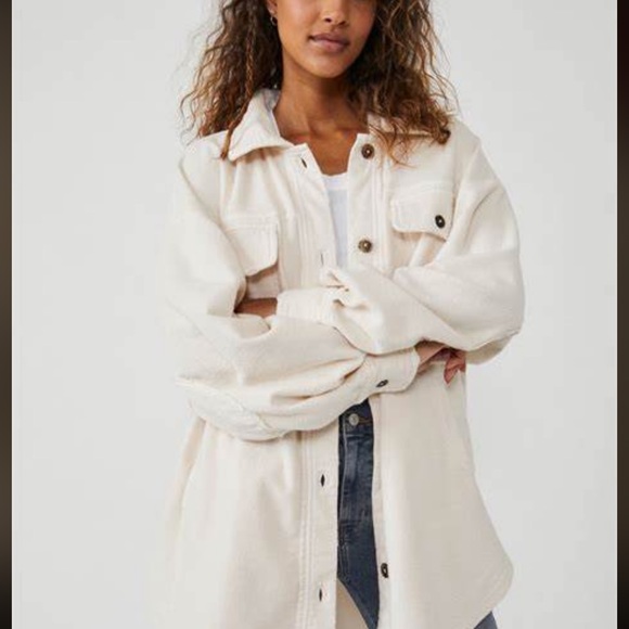 Free people Ruby Jacket in Champaign Dreams SOLD OUT at FP 🤍So Cozy 🤗💕 - Picture 2 of 5